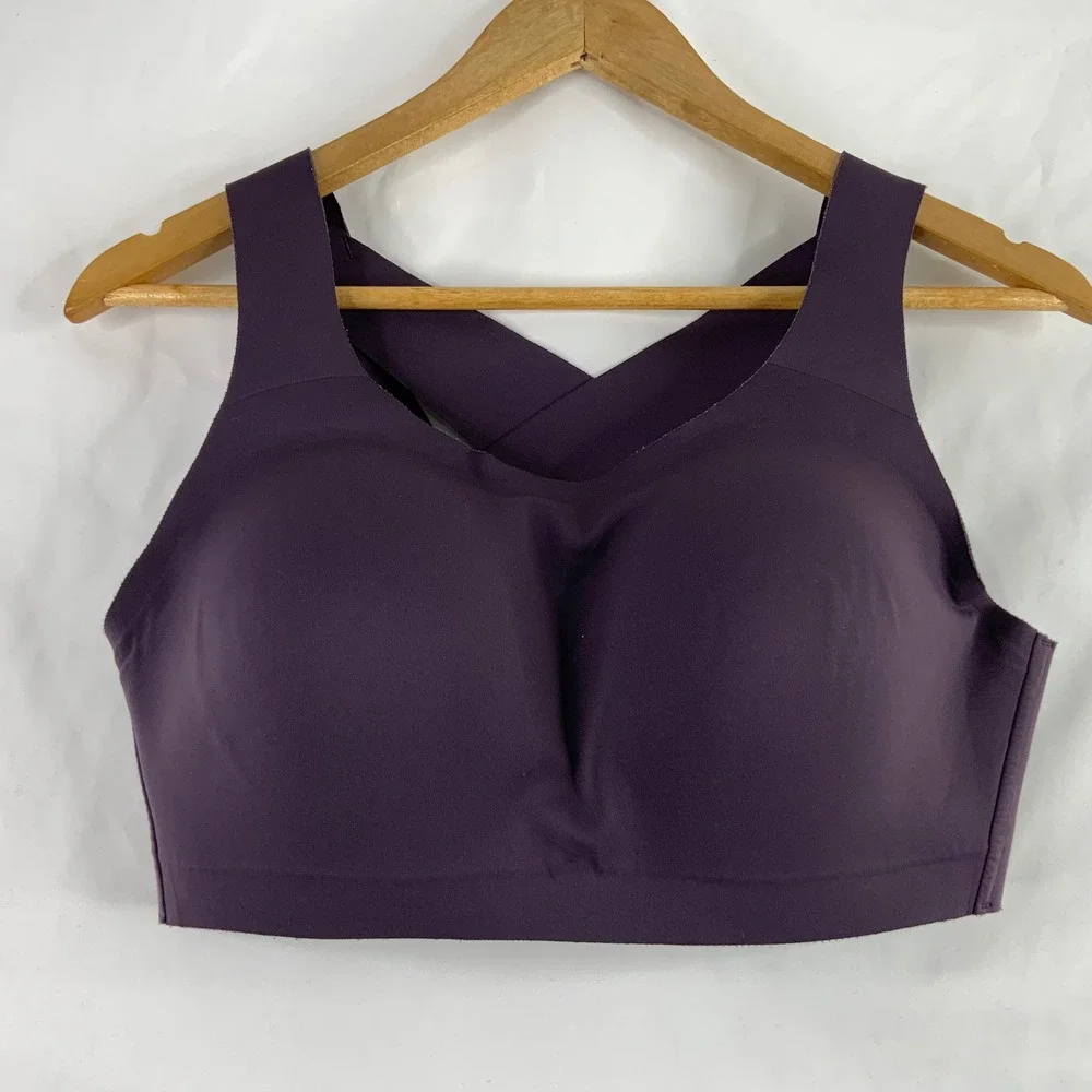 Lululemon Run Times Bra 38C Purple High Support Cross Back Sports Bra